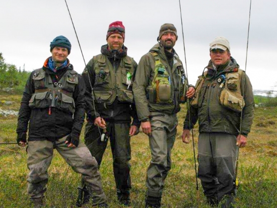 The four intrepid fly fishers The four intrepid fly fishers