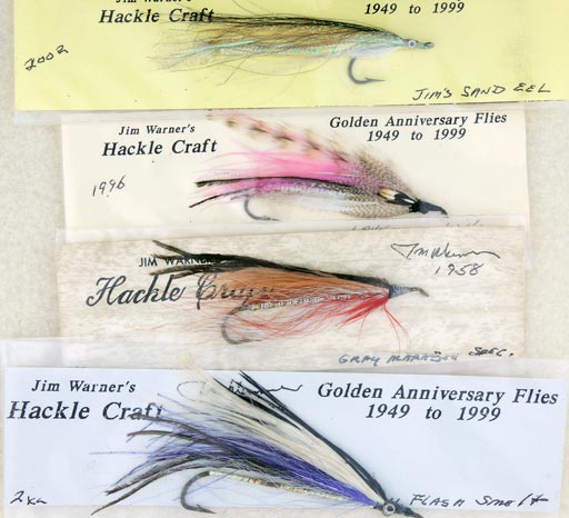 A few of the different backing cards Jim warner used for his streamers.