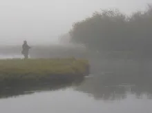 User submitted picture: Morning fog and fly fishe...